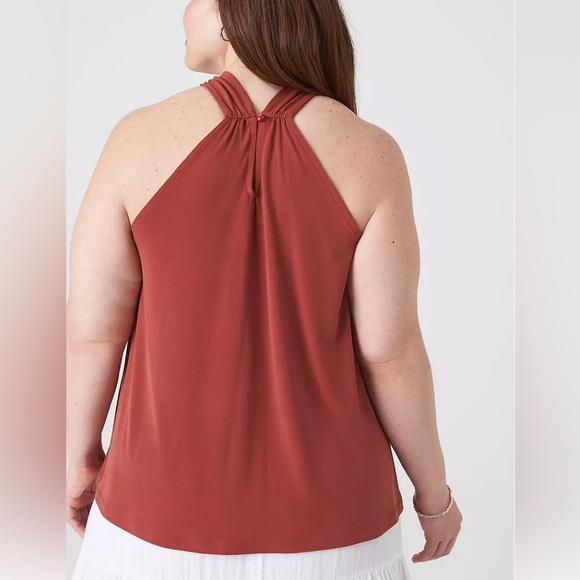 Lane Bryant Brandy color Swing O-Ring Halter Top size 26/28 NWTs - Picture 2 of 8